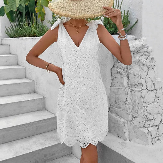 Summer Dress | Women's Cut-Out Bow-Detail, product image 2