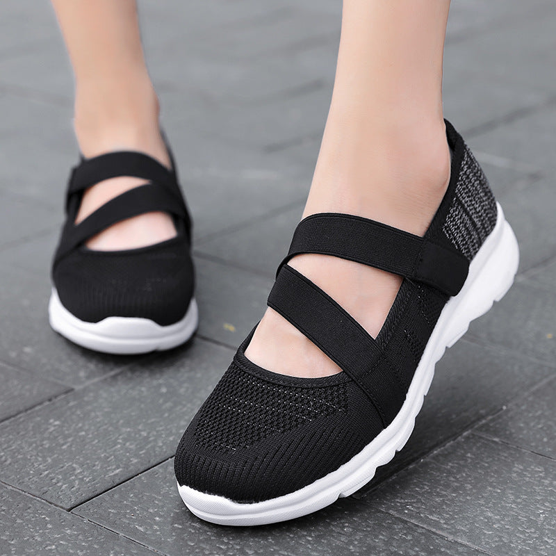 Ballet Flats | Women's Knitted Adjustable Premium