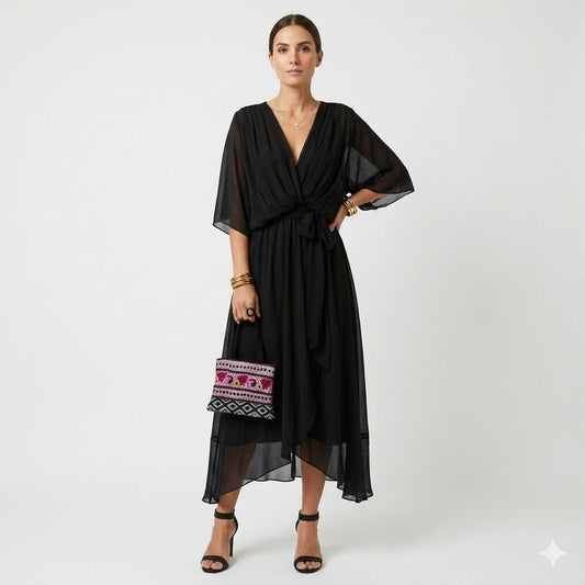 Maxi Dress | Women's Wrap Elegant Seraphina Laurent