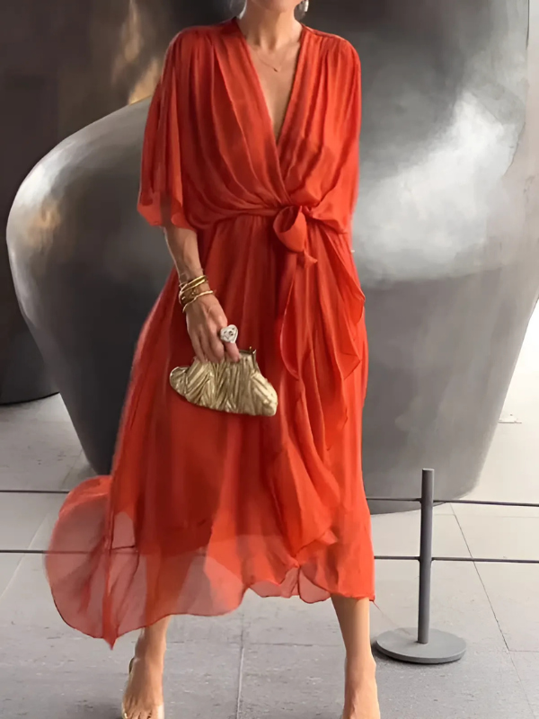 Maxi Dress | Women's Wrap Elegant Seraphina Laurent