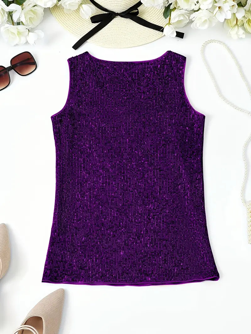 Sleeveless Top | Women's Embellished Elegant