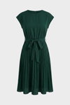 Elegant Pleated Belted Formal Midi Dress — product view 1