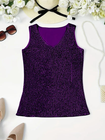 Sleeveless Top | Women's Embellished Elegant