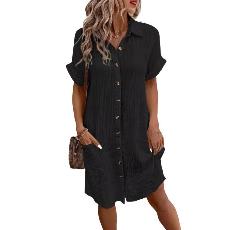 Mini Dress | Women's Cotton Linen Casual