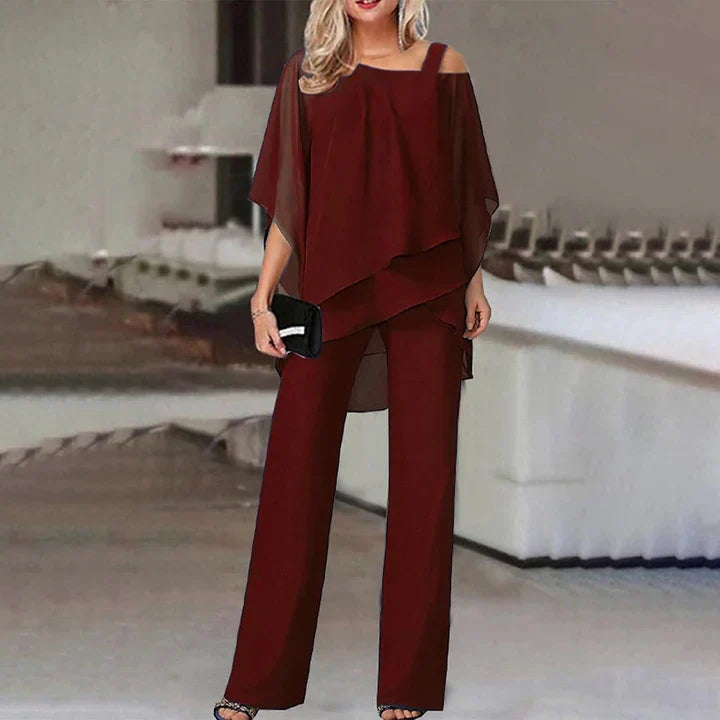 Giovanna | Layered Top and Wide-Leg Trousers Set