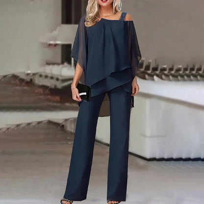 Giovanna | Layered Top and Wide-Leg Trousers Set