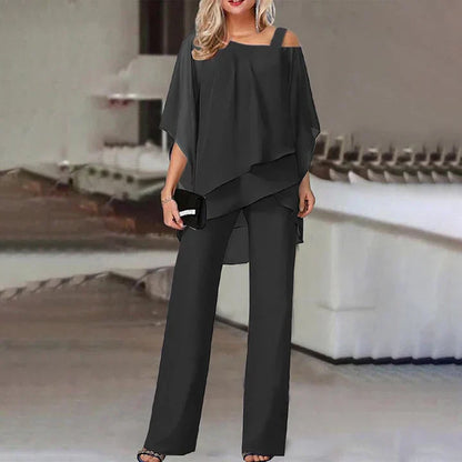 Giovanna | Layered Top and Wide-Leg Trousers Set
