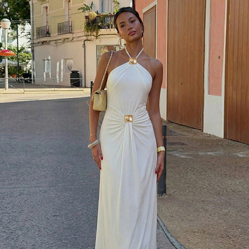 Halter Maxi Dress | Women's Elegant Phoebe