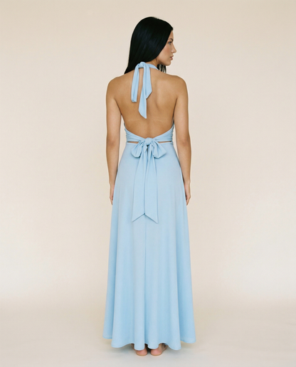 Halter Maxi Dress | Women's Elegant Isabella Romano
