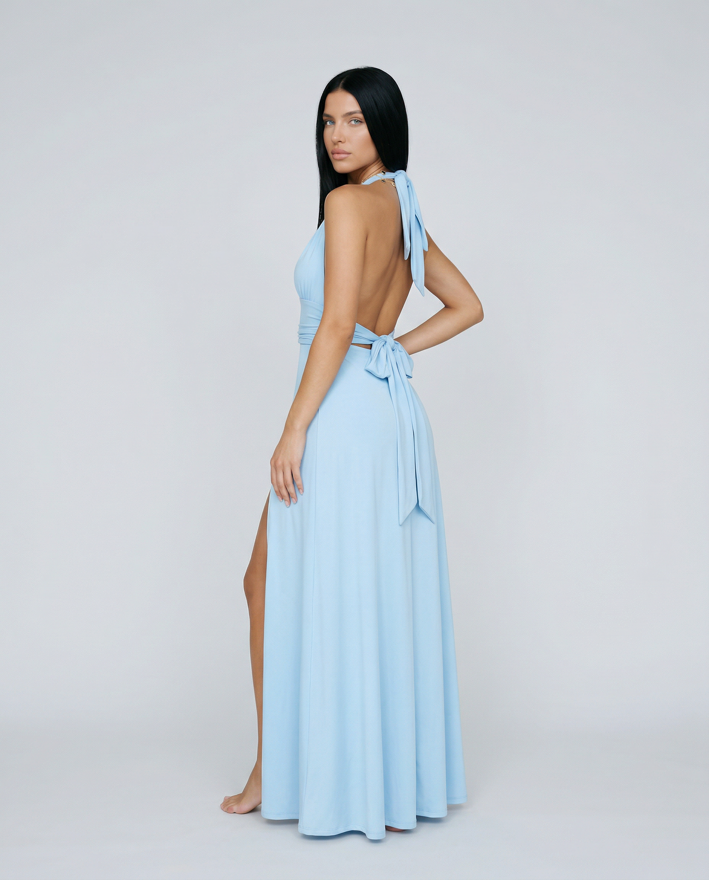 Halter Maxi Dress | Women's Elegant Isabella Romano