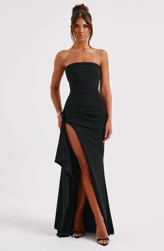 Kirrily - Strapless Draped Maxi Dress - product view 1 - Sela Look