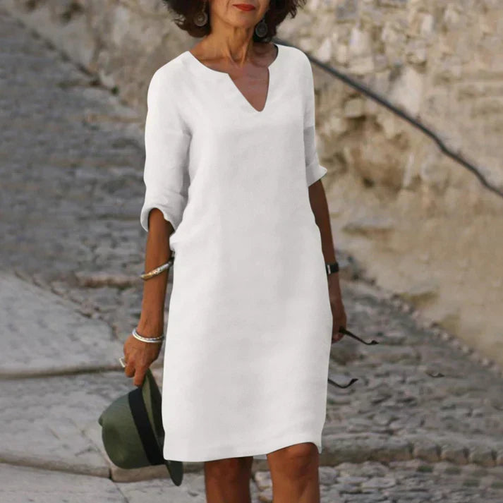 Summer Dress | Women's V-Neck Elegant — product view 3