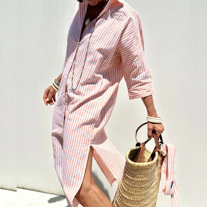 Shirt Dress | Women's Elegant Striped Asher