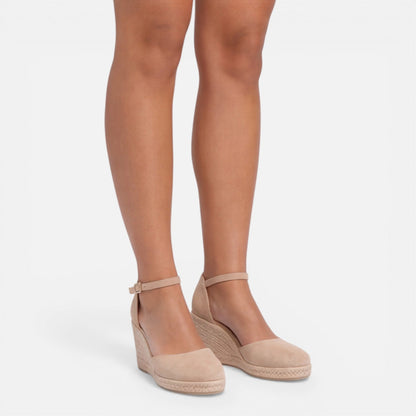 Elegant Black Closed-Toe Espadrille Wedge Sandals — product view 9
