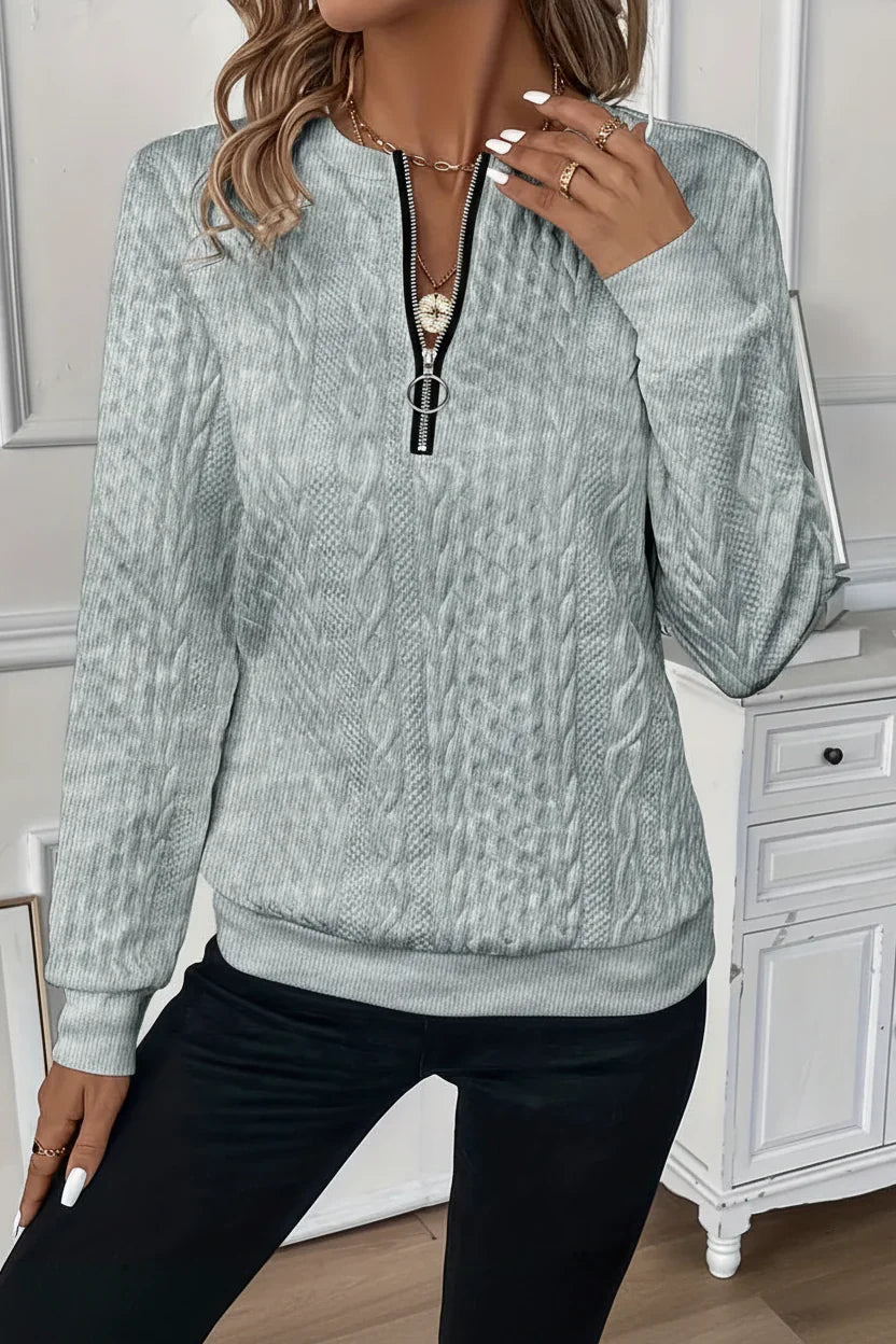 Isla | Women's Half-Zip Cable Knit Jumper