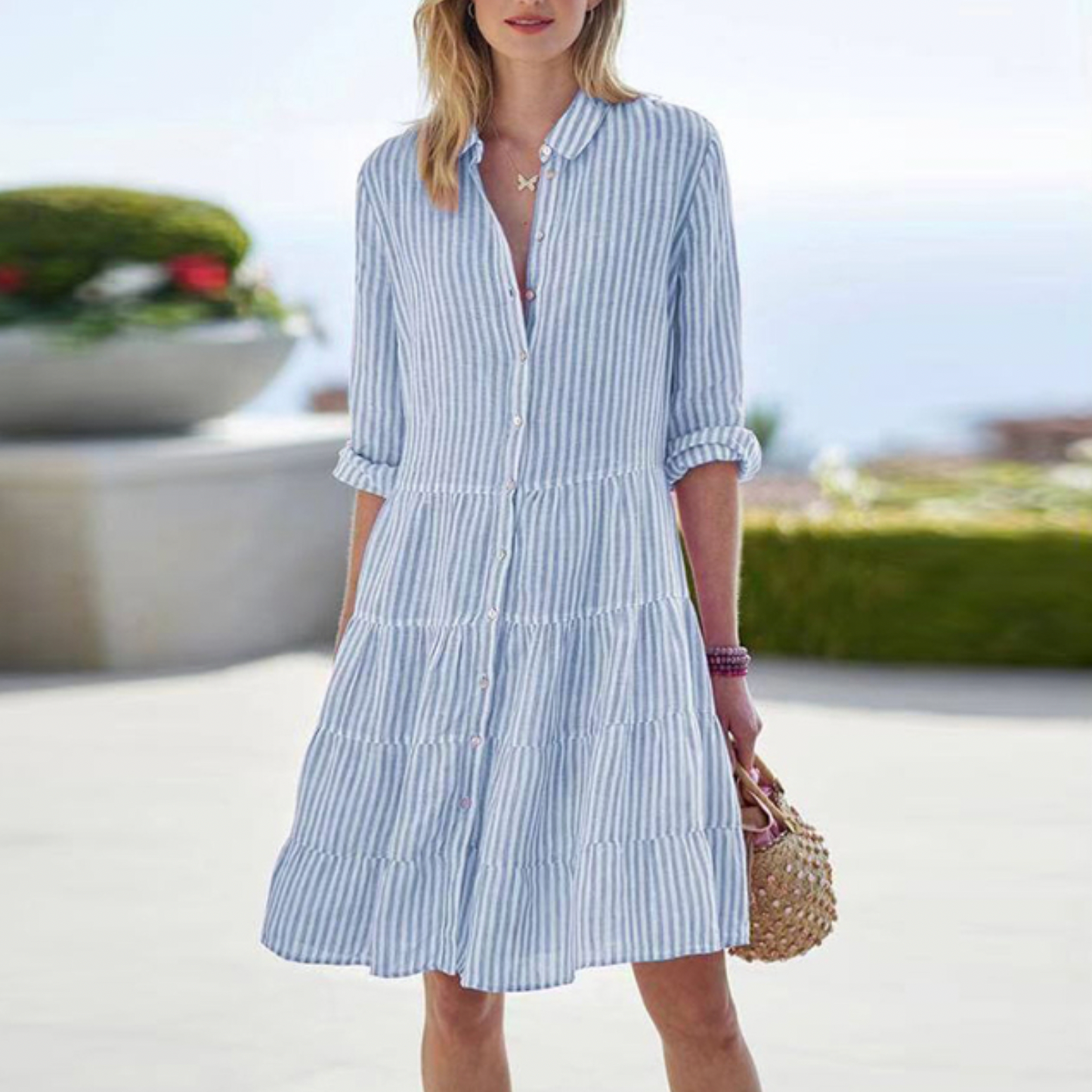 Shirt Dress | Women's Long-Sleeve Button-Up Casual