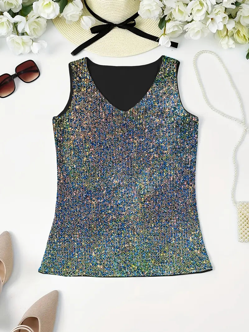 Sleeveless Top | Women's Embellished Elegant