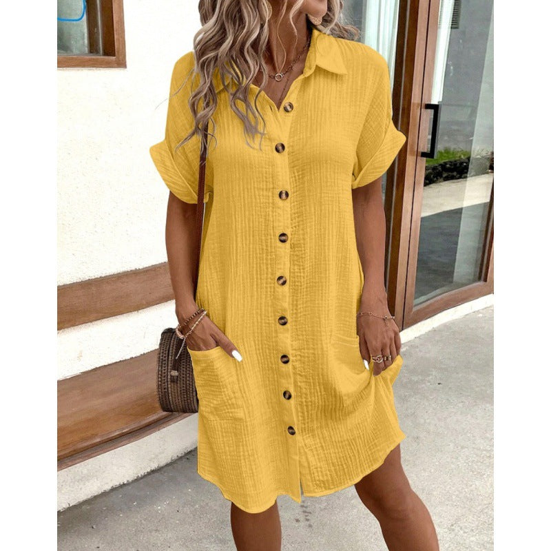 Mini Dress | Women's Cotton Linen Casual