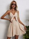 Mini Dress | Women's Cotton Linen V-Neck