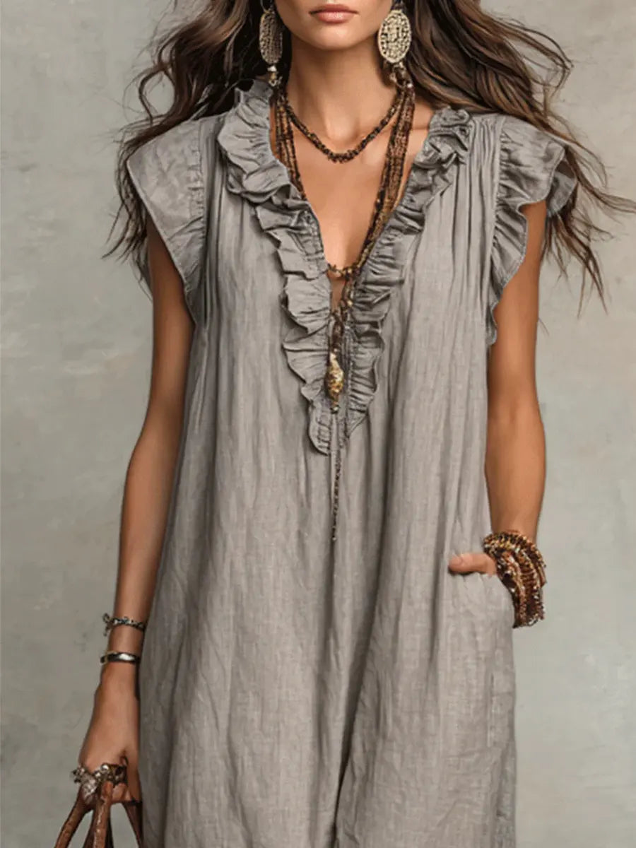 Saskia | Sleeveless Kaftan Maxi Dress