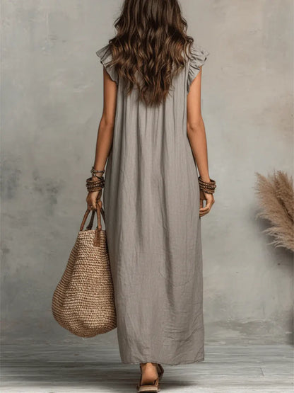 Saskia | Sleeveless Kaftan Maxi Dress